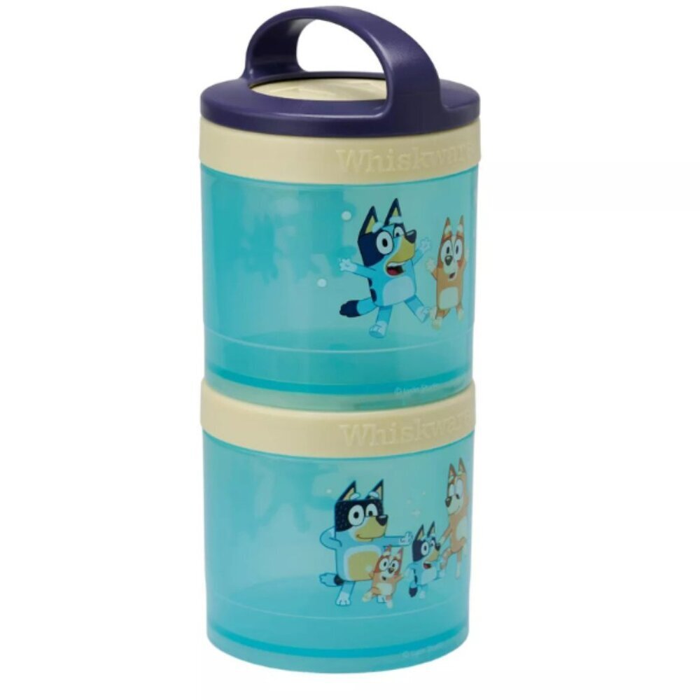 Whiskware Stackable 2pc Food Storage Snack Jar - Bluey Kids Snack Container -NEW